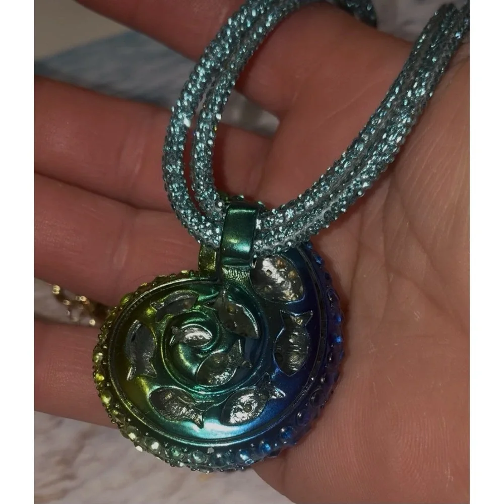 Betsey Johnson Necklace MERMAID JEWELS Shell Multi Strand Crystal Green Rare NWT